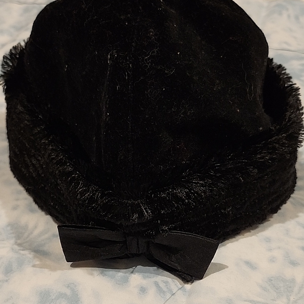 Janie And Jack Stylish Black Hat with Bow